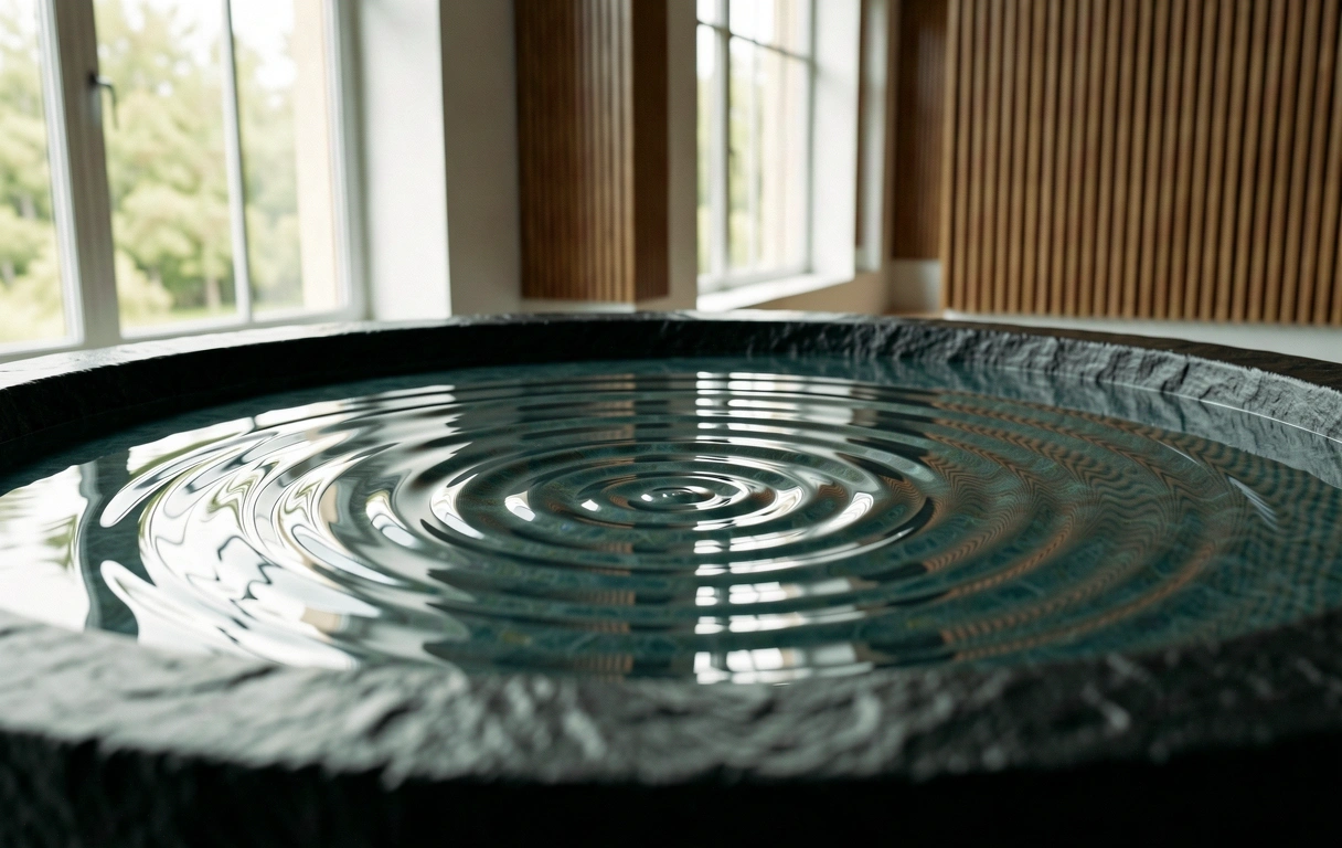 Riflessi calmi nell'acqua